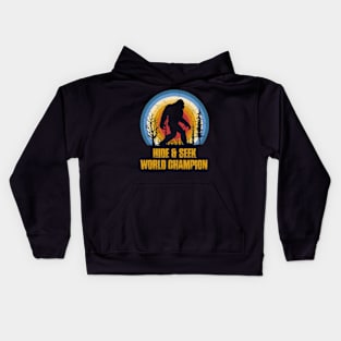 Vintage bigfoot hide and seek world champion Kids Hoodie